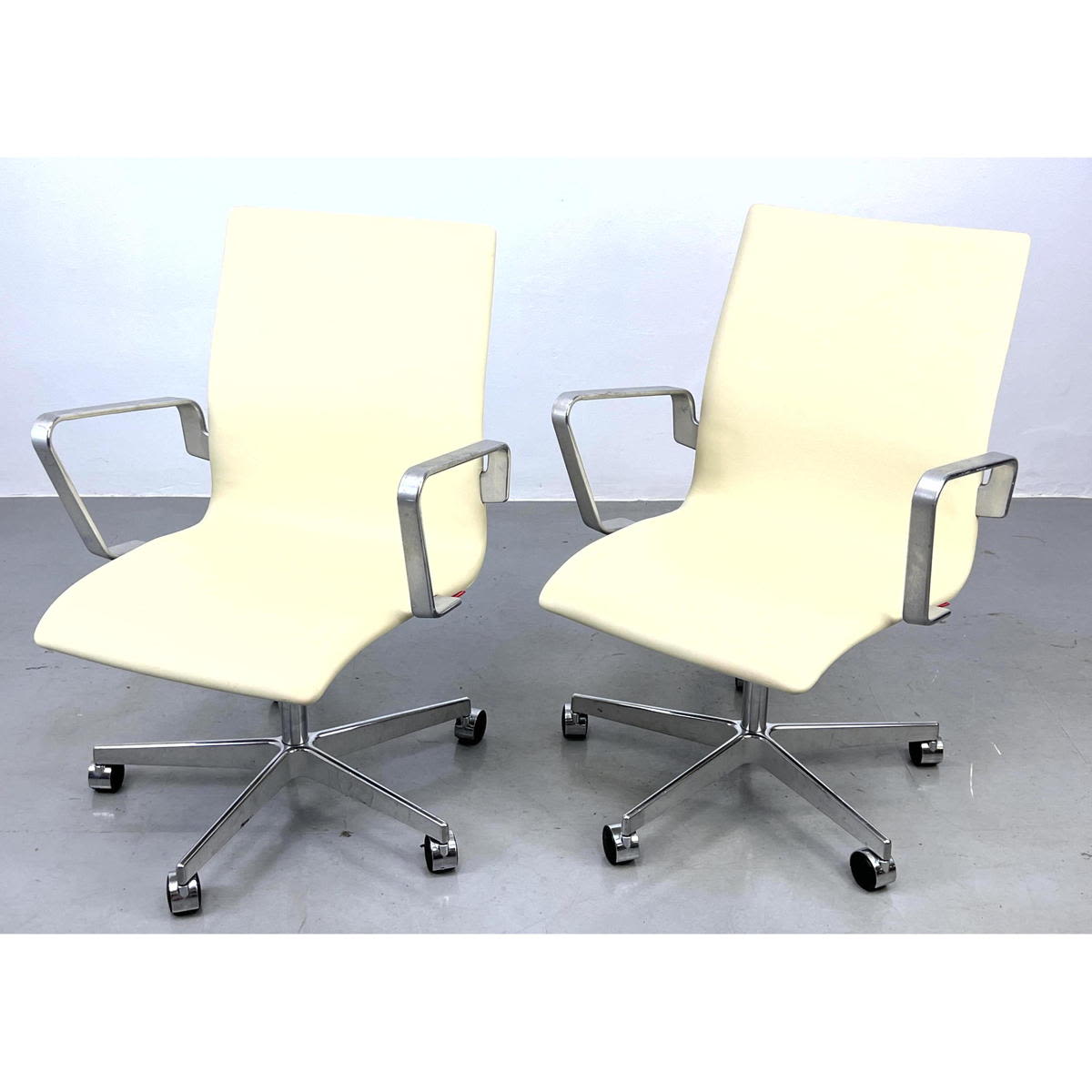 Appraisal: Pr ARNE JACOBSEN for FRITZ HANSEN Desk Chairs Shorter back