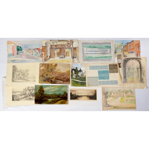 Appraisal: Miscellaneous watercolours and prints Victorian and later to include include