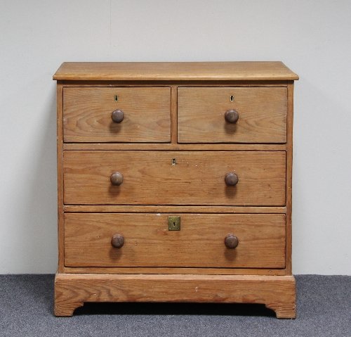 Appraisal: A pine chest of two short drawers and two long