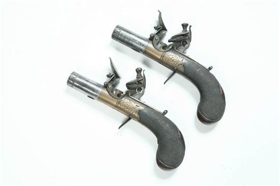 Appraisal: PAIR OF FLINTLOCK PISTOLS England late th-early th century HIgh