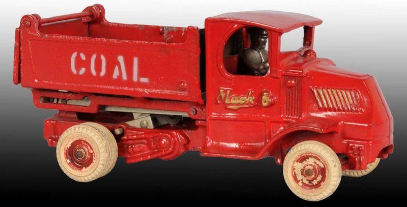 Appraisal: Cast Iron Arcade Mack Coal Truck Toy with Acc Description