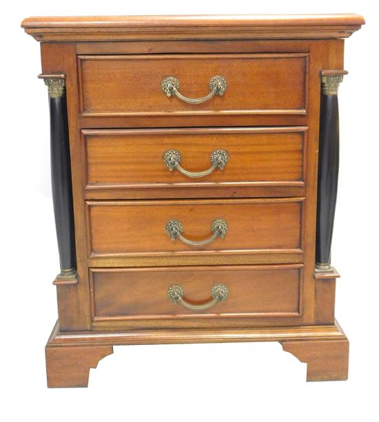 Appraisal: th C small chest or side table four short drawers