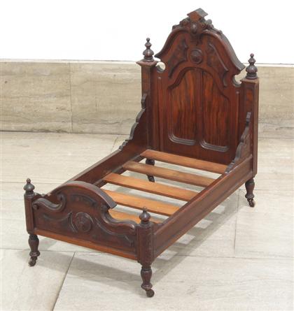 Appraisal: Renaissance Revival walnut Doll's Bed last quarter of the th