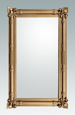 Appraisal: American classical gilt pier mirror reeded and lotus leaf carved