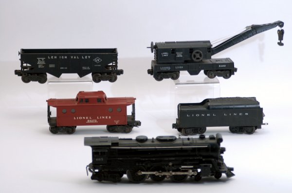 Appraisal: Postwar Lionel - - locomotive with plastic sided Lionel Lines