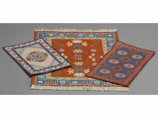 Appraisal: Three Persian Rugs MN A room-size petit point carpet with