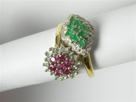 Appraisal: A ct gold mounted ruby and diamond set ring designed