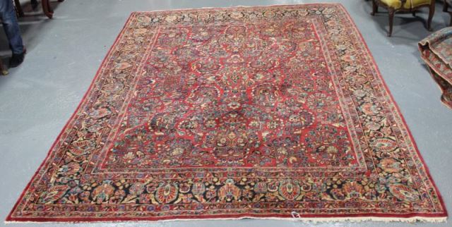 Appraisal: Antique Persian Roomsize Sarouk From a Pelham NY estate Dimensions