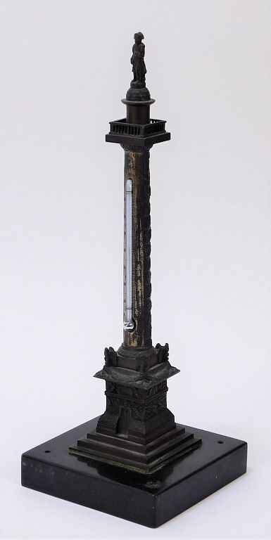 Appraisal: French Napoleonic Grand Tour Bronze Thermometer France Circa Depicts The