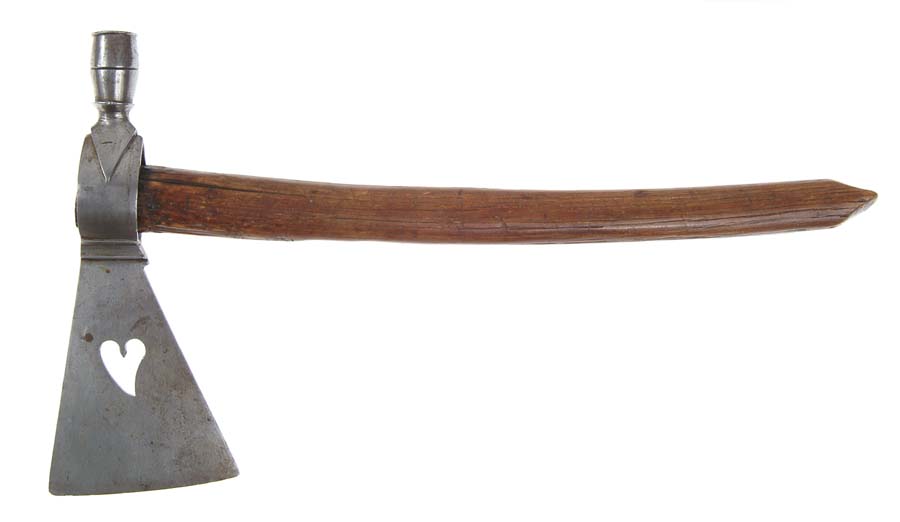 Appraisal: CUSTER ERA 'S INDIAN PIPE TOMAHAWK Well made iron headed