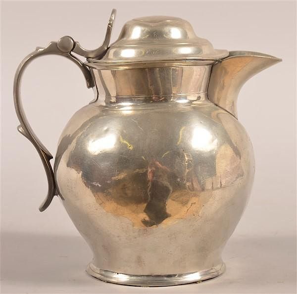 Appraisal: English Late th Century Pewter Flagon Unsigned English Late th