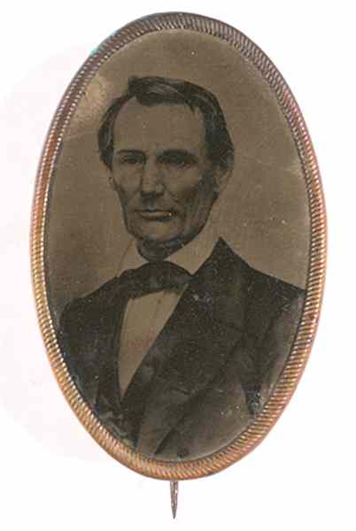 Appraisal: Political Americana - Lincolniana Abraham Lincoln Campaign Tintype Pinback A