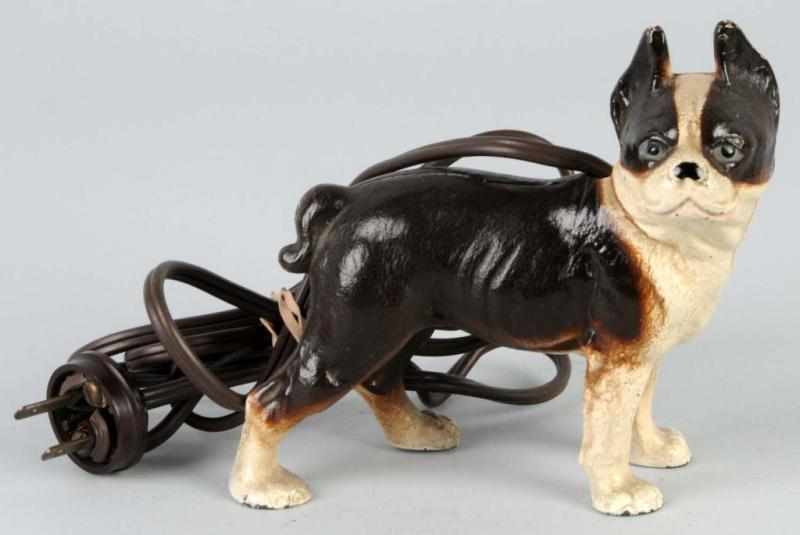 Appraisal: Cast Iron Boston Terrier Cigarette Lighter Description Made by Vindex