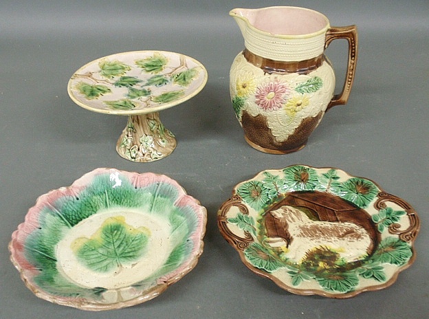 Appraisal: - Group of Majolica incl an Arsenal Pottery Trenton NJ