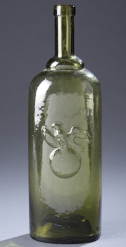 Appraisal: Green Glass Bitters Bottle with Eagle Bottom marked Geschutzt H