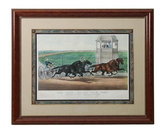 Appraisal: Sale Lot CURRIER IVES The Great Double Team Trot New