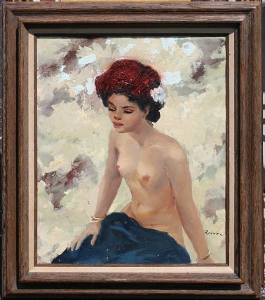 Appraisal: NUDE OIL CANVAS SIGNED ROSNER '' x '' framed ''