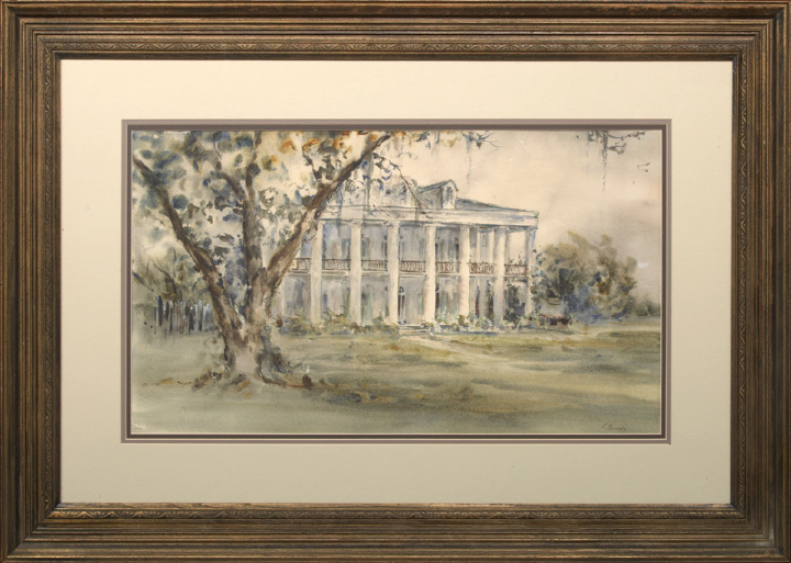 Appraisal: Charles Henry Reinike American Louisiana - Oak Alley Plantation watercolor