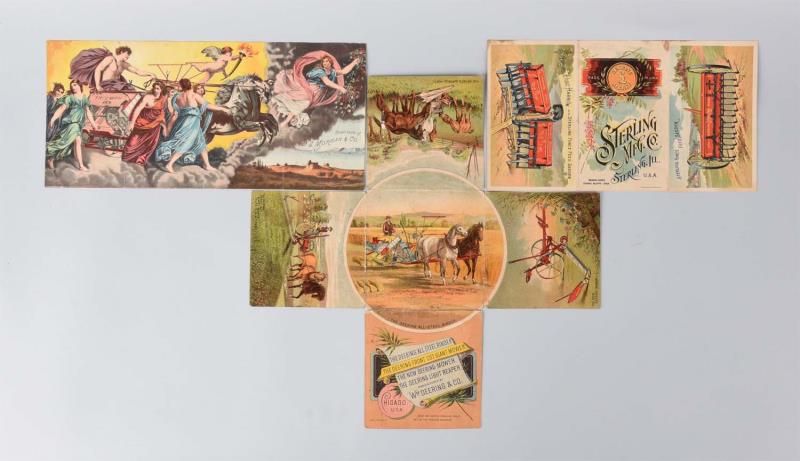 Appraisal: Early Farming Equipment Advertising Folders Includes a D S Morgan