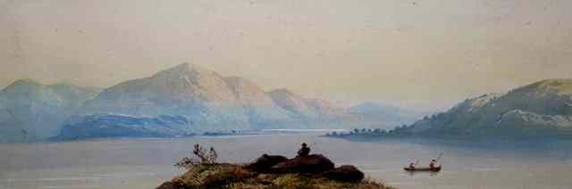 Appraisal: Circle of Edwin Earp - A mountainous lake scene at