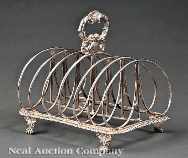 Appraisal: A Georgian Sterling Silver Toast Rack maker's mark WP or