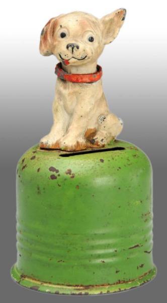 Appraisal: Lead Dog on Green Base Still Bank Condition Excellent Size