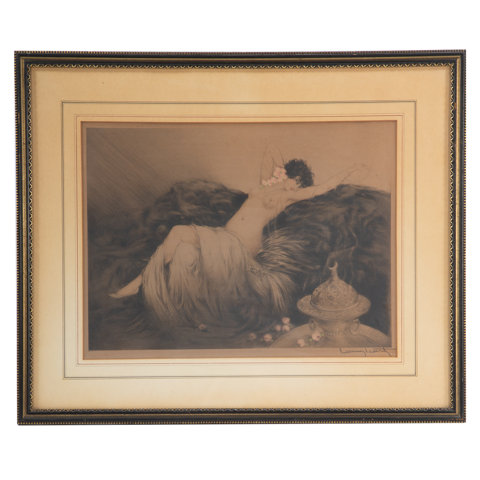 Appraisal: LOUIS ICART FUMEE ETCHING AND AQUATINT French - Etching and