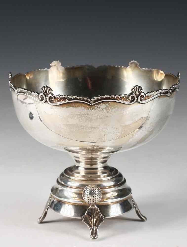 Appraisal: SILVER TROPHY - Sterling Silver Golf Trophy probably American illegibly