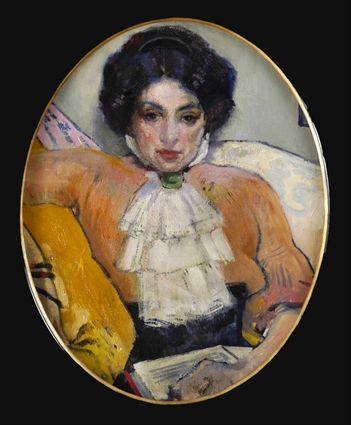 Appraisal: HARRY BLOOMFIELD b ca PORTRAIT OF A WOMAN Oil on