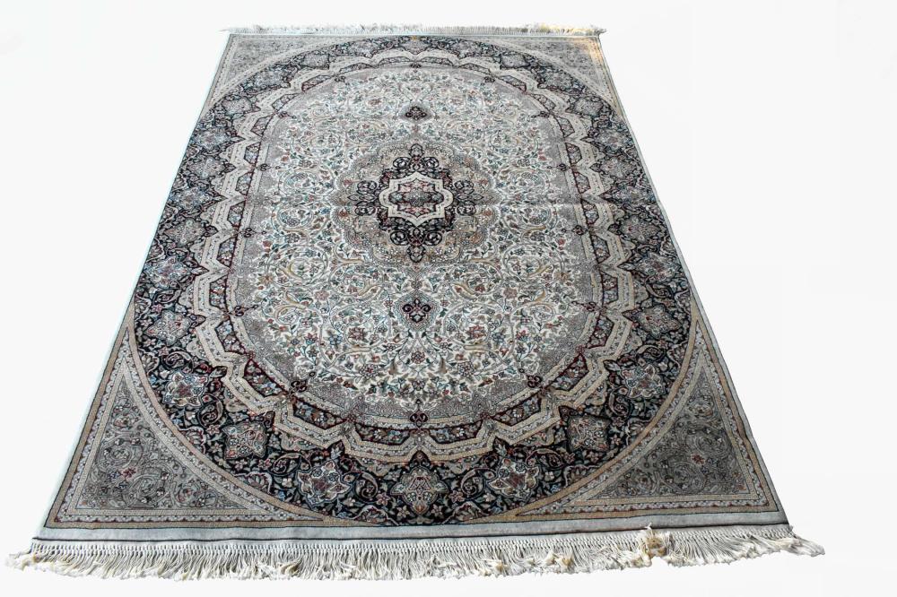 Appraisal: PERSIAN CARPETModern The center medallion amidst swirling foliage Measuring by