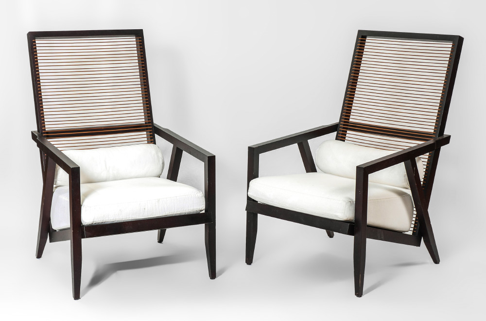 Appraisal: PAIR PIERANTONIO BONACINA ASTORIA LOUNGE CHAIRS Two of the Astoria