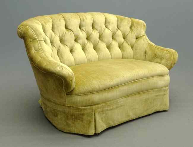 Appraisal: Victorian upholstered settee