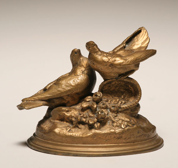 Appraisal: Paul Comolera French - Two birds one perched upon a