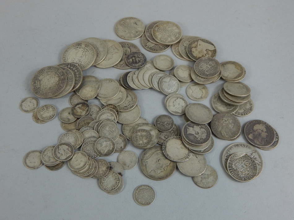 Appraisal: A quantity of Victorian and later silver coins