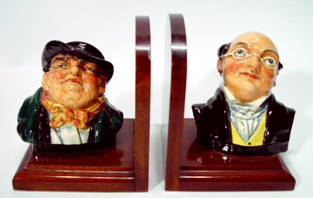 Appraisal: Pair of Royal Doulton figural bookends modelled as busts of