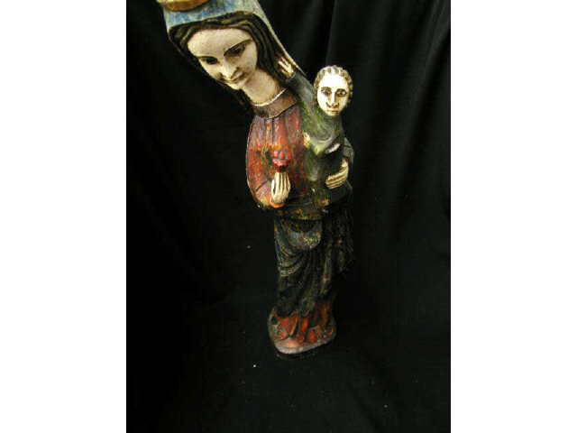 Appraisal: Wood Carving of Madonna Child