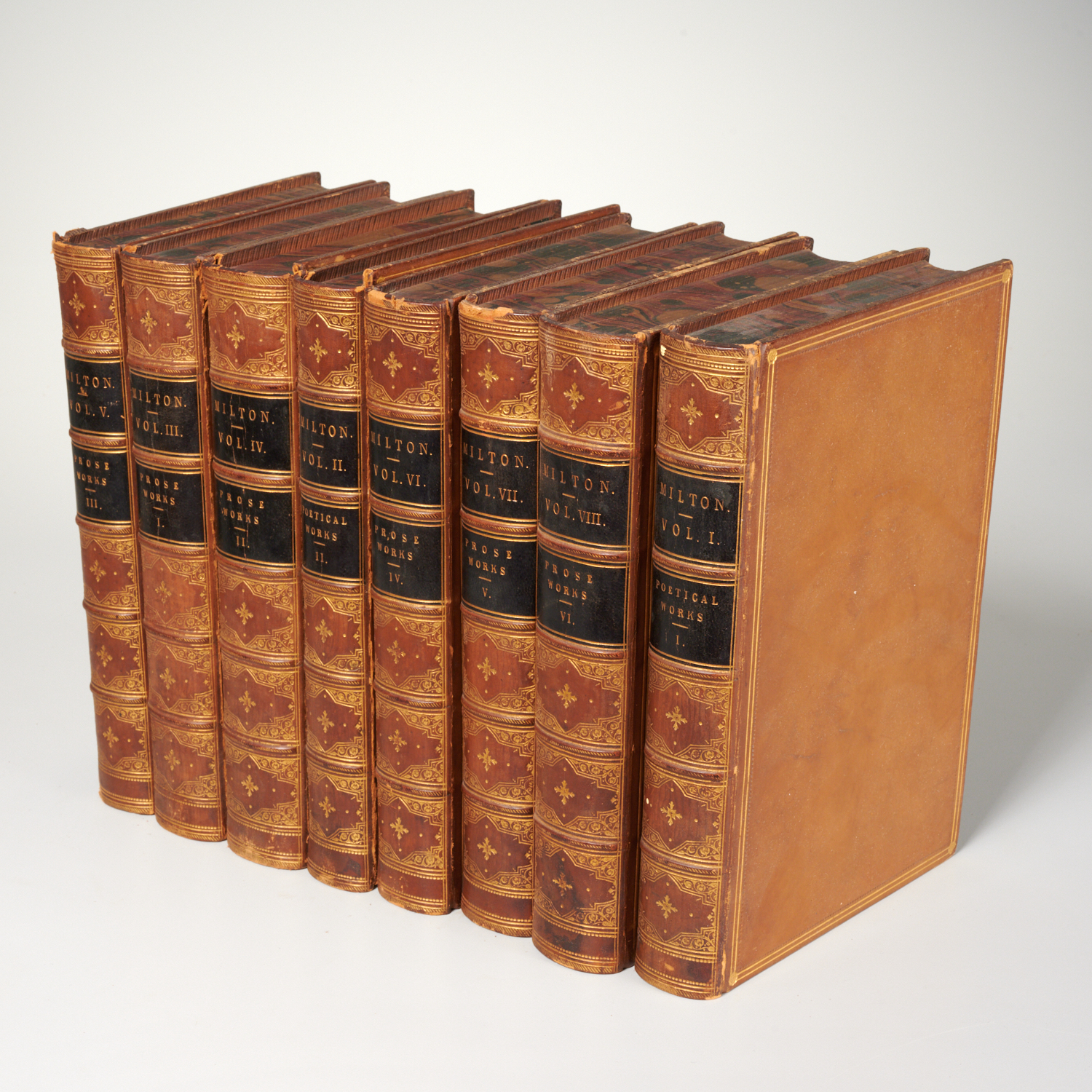 Appraisal: VOLS WORKS OF JOHN MILTON FINE BINDING The Works of