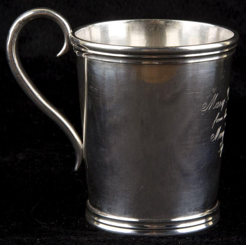 Appraisal: Coin Silver Mug by Lincoln Foss of Boston hand-raised tapered