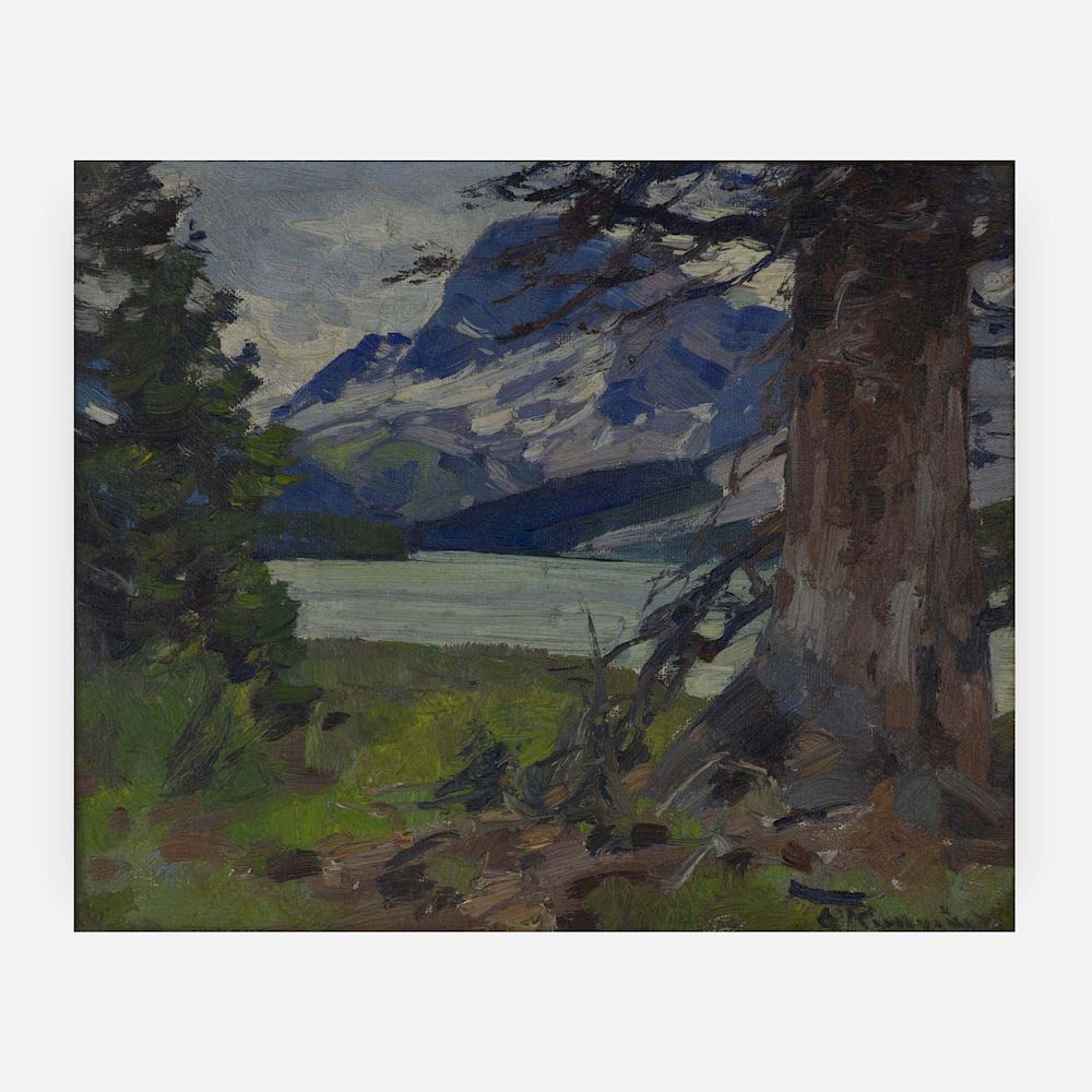 Appraisal: Carl Rungius - Mountain and Lake Lot Carl Rungius American