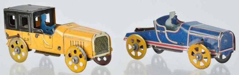 Appraisal: Lot of Tin Litho Automobile Penny Toys French Includes one