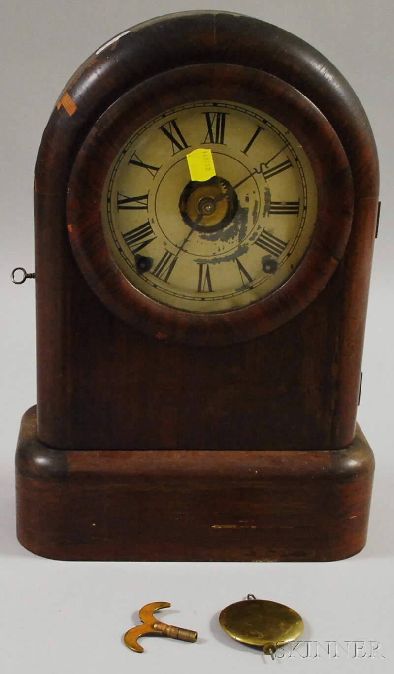 Appraisal: Seth Thomas Tudor Cottage Clock Thomaston Connecticut Rosewood veneered case