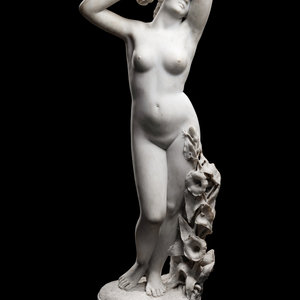 Appraisal: Italian th Century Standing Nude carved marble unsigned Height inches