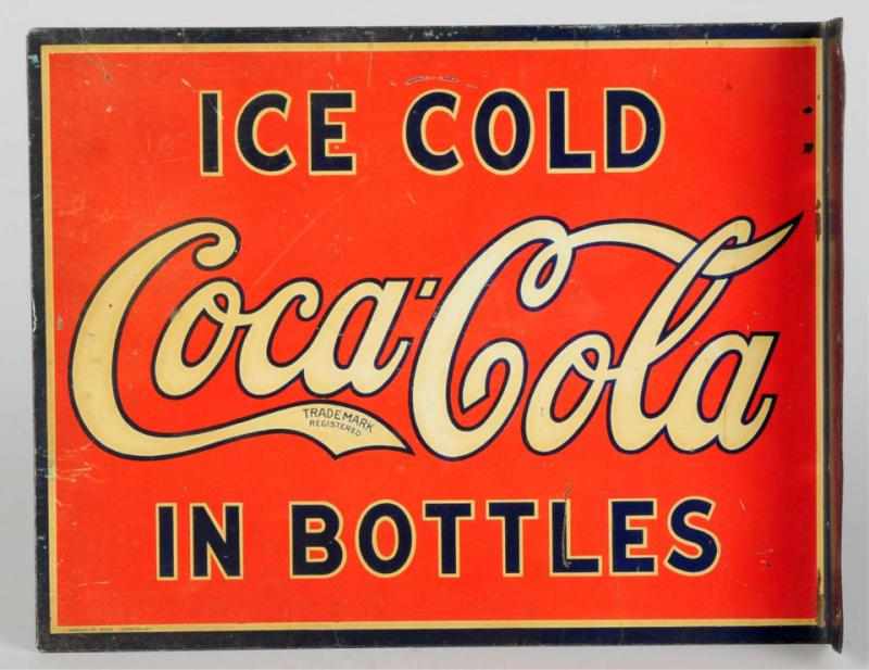 Appraisal: Rare Tin Flange Coca-Cola Sign s The better side has