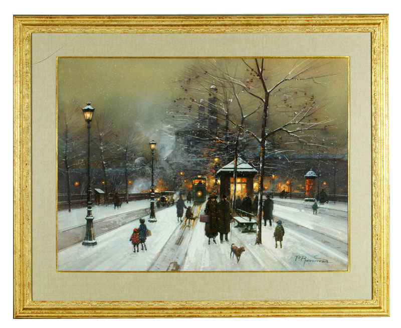 Appraisal: - Renard Paris in Winter W C Paul Renard Paris