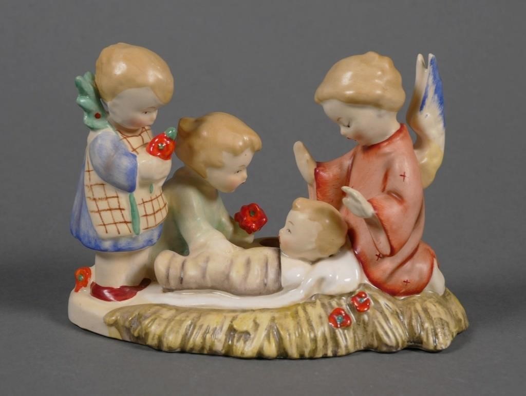 Appraisal: Rare Hummel Silent Night candleholder The child on the left