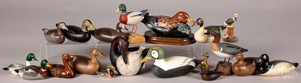 Appraisal: Collection of miniature duck decoys and figures Collection of miniature