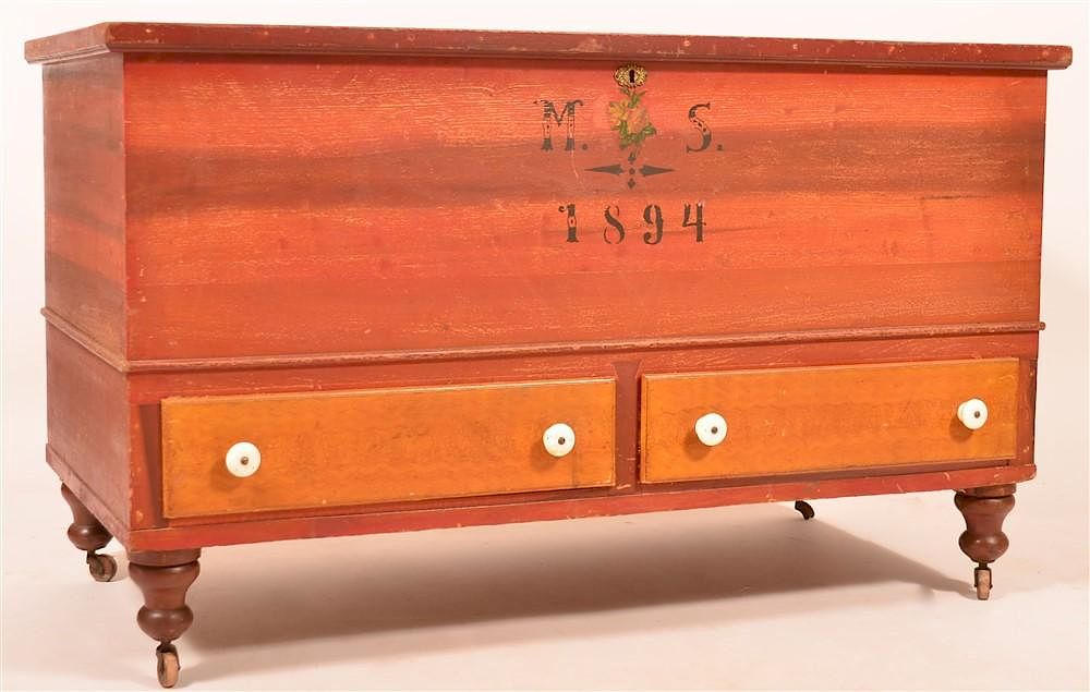 Appraisal: Henry Lapp Lancaster County PA Blanket Chest Henry Lapp Lancaster