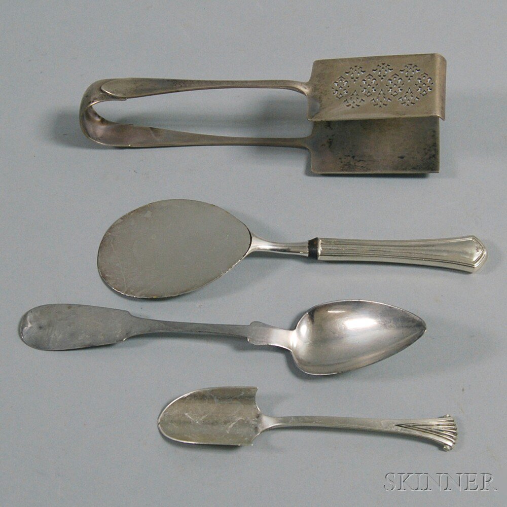 Appraisal: Four Silver Flatware Serving Items a J M Freeman Co