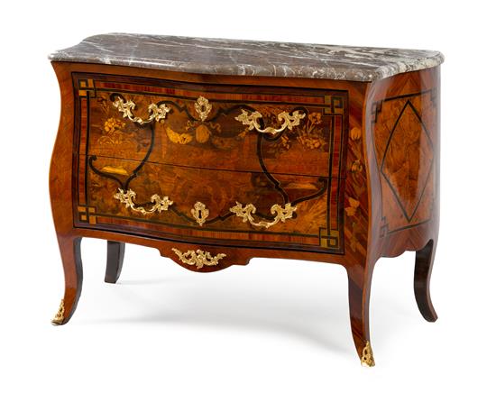 Appraisal: Sale Lot A Louis XV Gilt Bronze Mounted Marquetry Commode