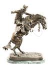 Appraisal: BRONZE SCULPTURE - 'Bronco Buster' by Frederic Remington NY KS